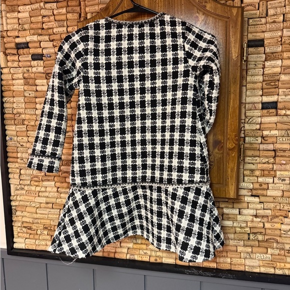 Blueberi Boulevard black & white tweed coat size 6x - Picture 7 of 8